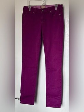 PAIGE Peg Skinny Deep Magenta Jeans